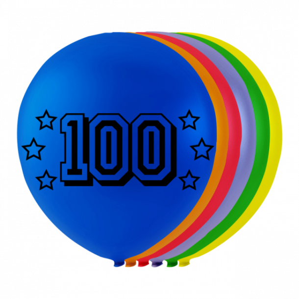 100 rs fdselsdags balloner