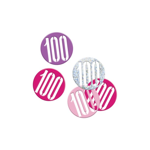 100 rs pink fdselsdags konfetti