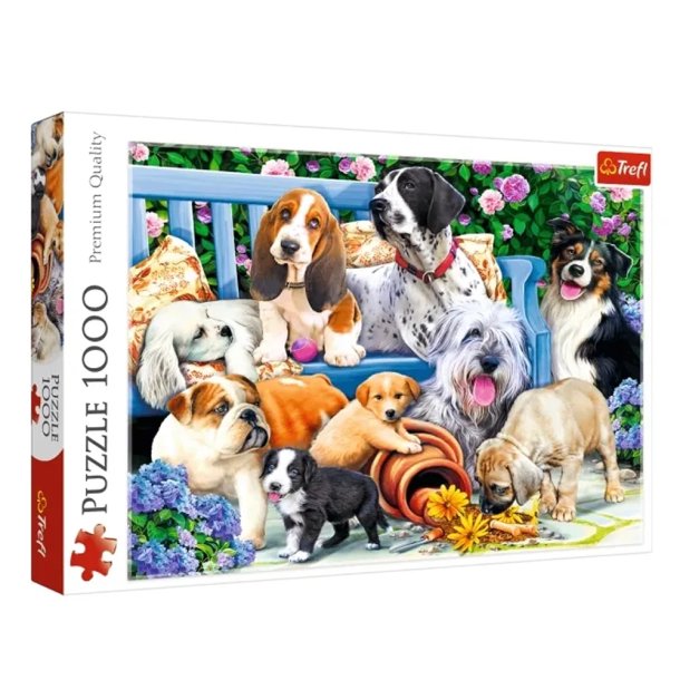 1000 brikker puslespil Cute Dogs
