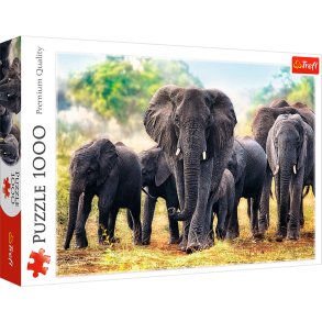 1000 brikker elefant puslespil 