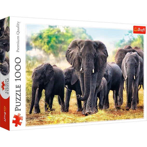 1000 brikker elefant puslespil 