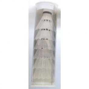 Fjerbolde i hvid plast