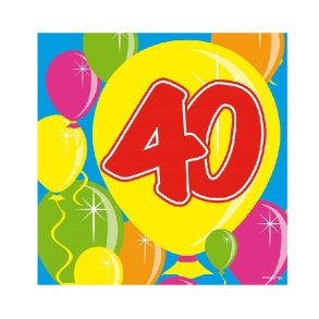 40 rs fdselsdags servietter