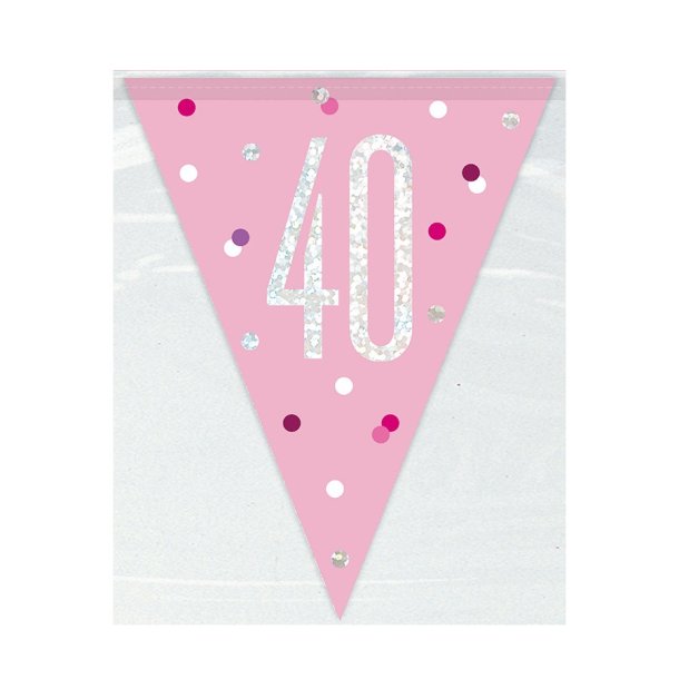 Pink flagbanner 40 r 