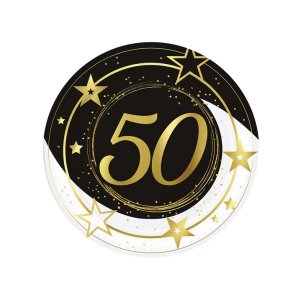 50 �rs f�dselsdags paptallerken