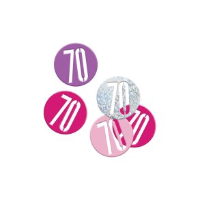 70 rs pink fdselsdags konfetti