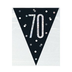 Sort flagbanner 70 r 