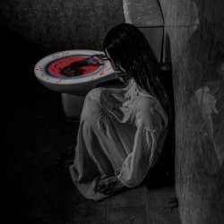 Horror toilet stickers