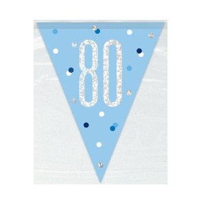 Lysebl flagbanner 80 r 