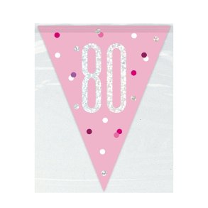 Pink flagbanner 80 r 