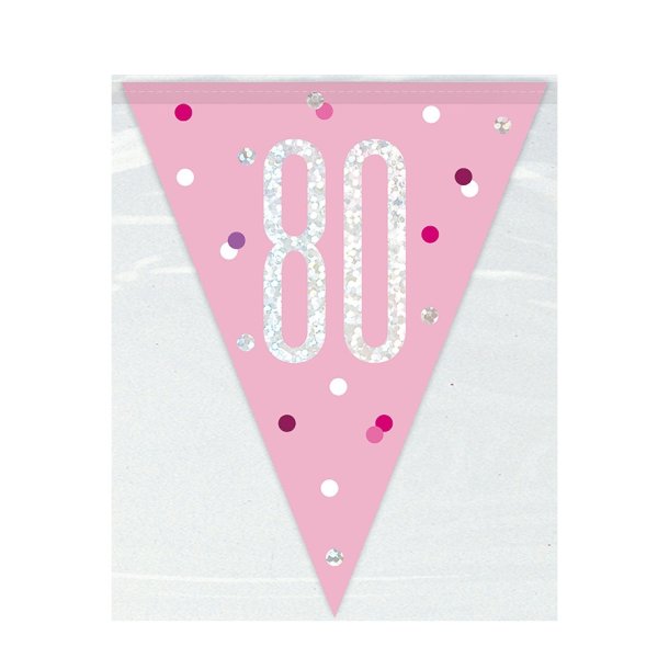 Pink flagbanner 80 r 