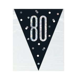 Sort flagbanner 80 r 