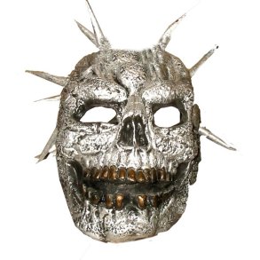 Silver Alien latex maske