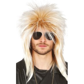 Blond punker paryk