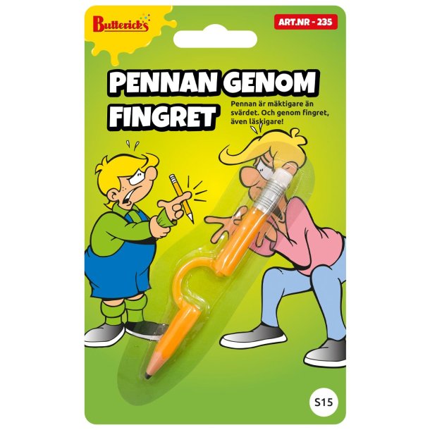 Blyant gennem fingeren