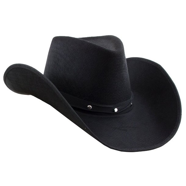 Cowboy hat i sort