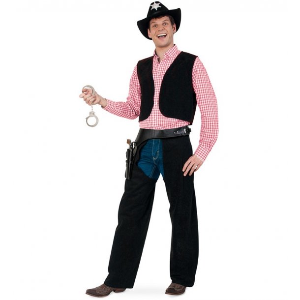 Blandet Nord Vest feudale Cowboy kostume til voksen - Kvalitets cowboy udklædning.