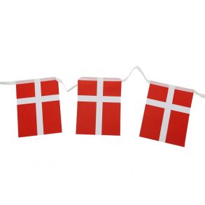 Danmark papirflag guirlande