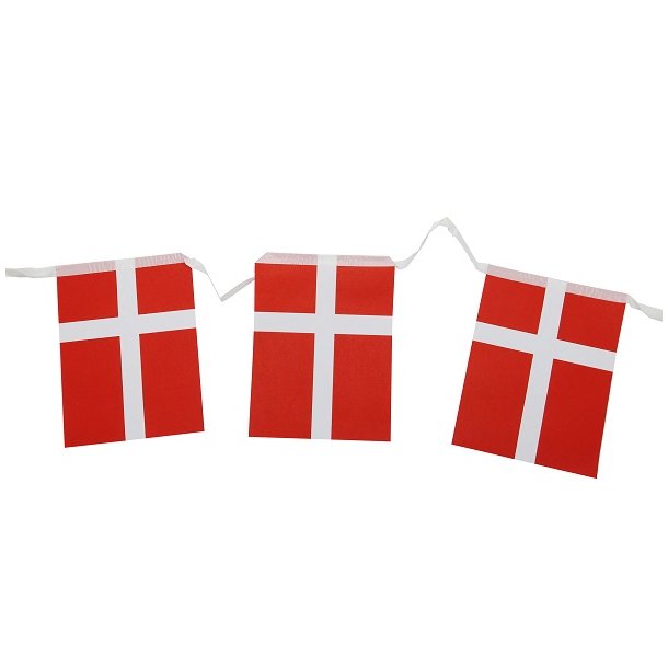 Danmark papir flagguirlande