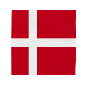 Danmark flag servietter