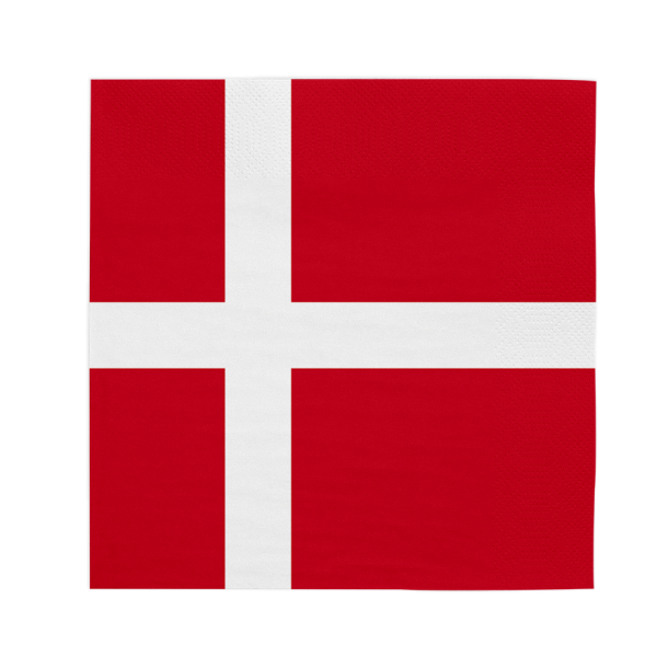 Danmark flag servietter
