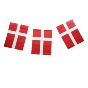 Danmark papirflag guirlande