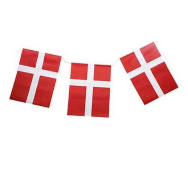 Danmark papirflag guirlande