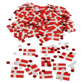 Danmarks flag konfetti