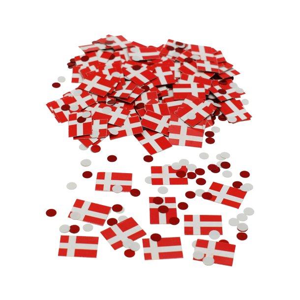 Danmarks flag konfetti