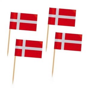Danmark kageflag p plastik pind