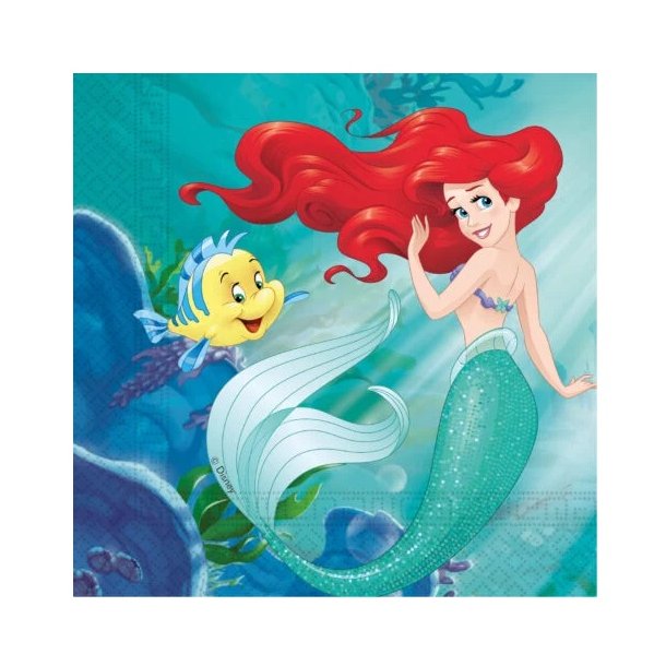 Den lille Havfrue Ariel servietter