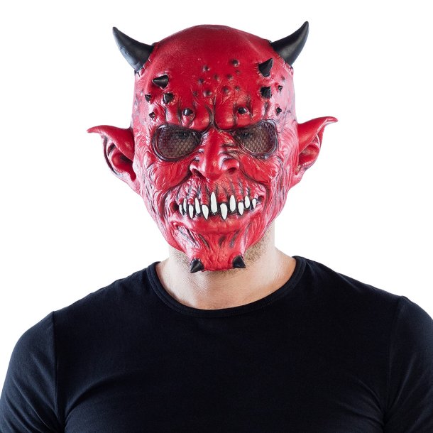 Dj�vle latex maske