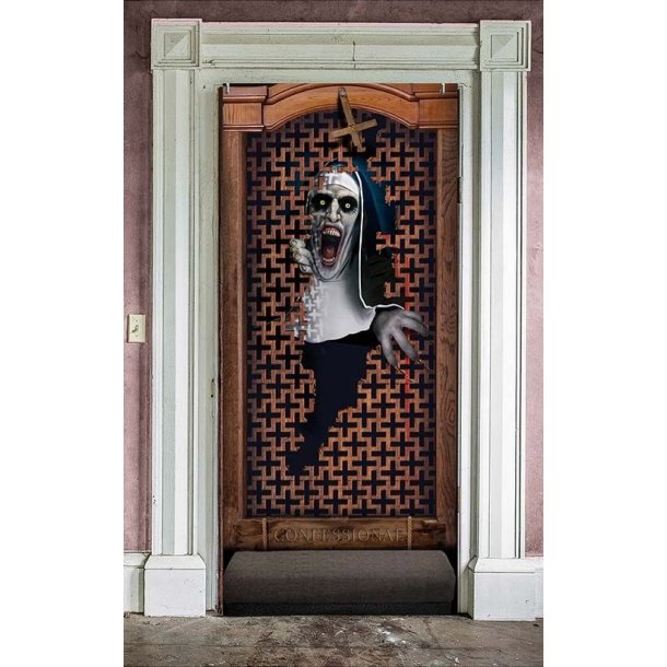 Door cover Creepy Nun