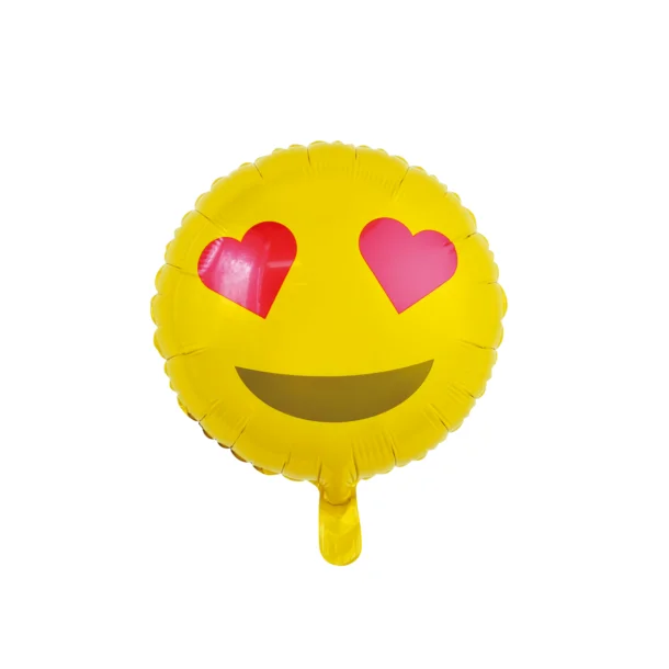 Emoji heart folieballon