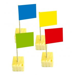 Farvede flag pickers