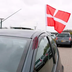 Danmarks flag til bilruden