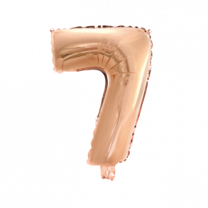 Kobber folieballon som tallet 7
