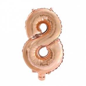 Kobber folieballon som tallet 8