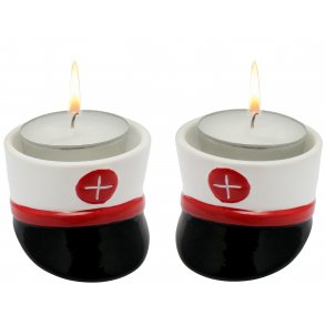 Rd studenterhue til fyrfadslys