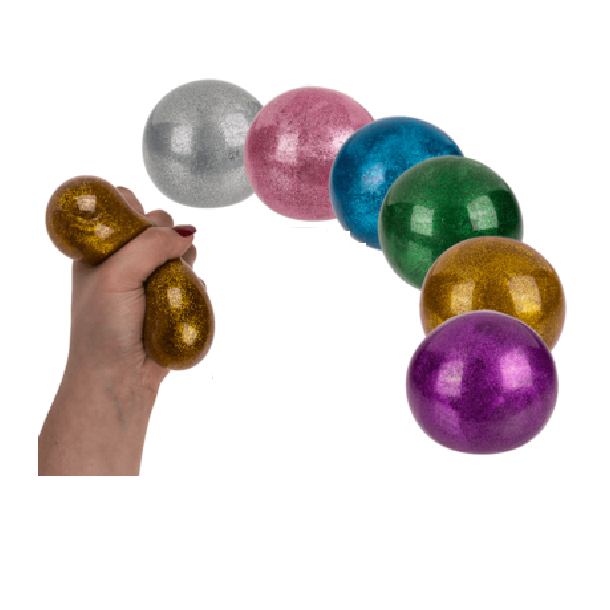 Glitter squeeze ball