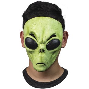 Green Alien latex maske 