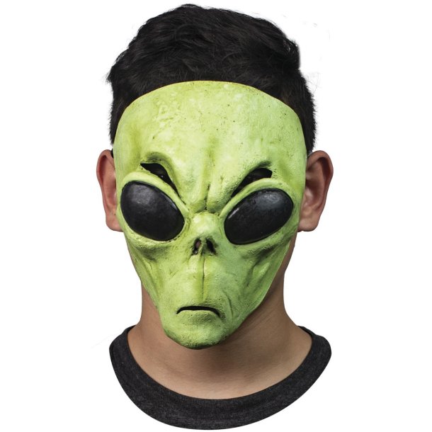 Green Alien latex maske 