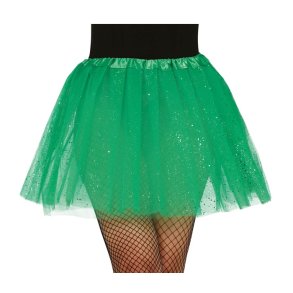 Grn skirt med glimmer