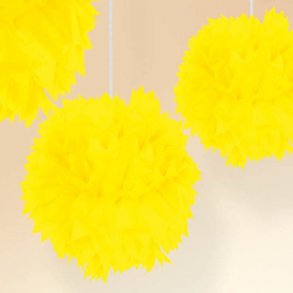 Gul Pom Pom dekoration