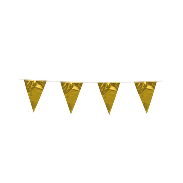 Flagbanner metallic guld