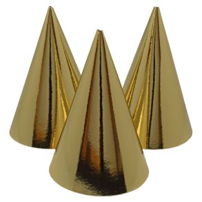 Guld metallic party hatte