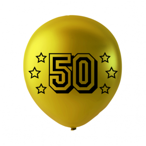 Guld ballon med tallet 50