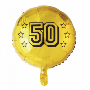 50 Guld folieballon