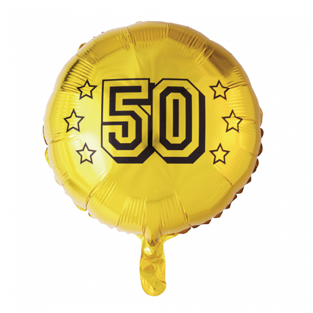 50 Guld folieballon