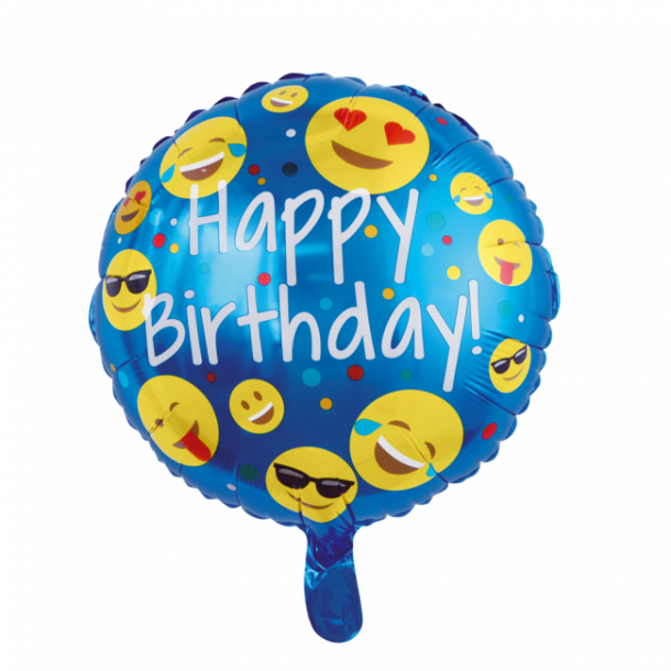 Happy Birthday folie ballon - Stort sf balloner.